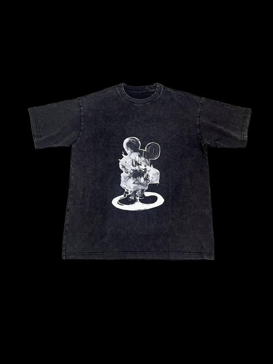 B&W Ruined Mickey Mouse Tee